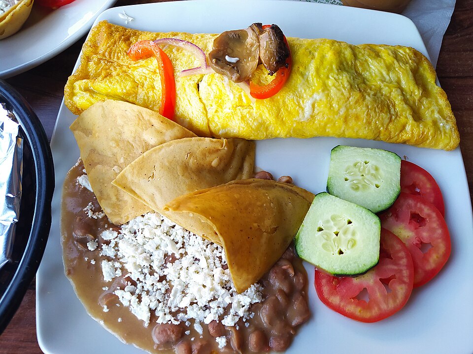 Loaded Vegetable Omelette Plate